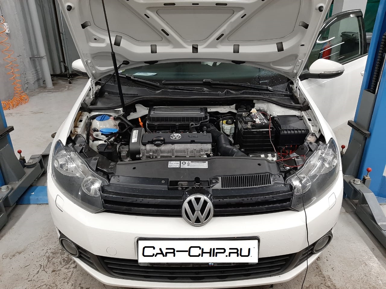 оптимизация штатного ПО, перевод на евро2 Volkswagen Golf 1.4MPI 2012 г.в. CGGA 80л.с, использовалась программа от НПО АДАКТ на базе последней заводской версии.